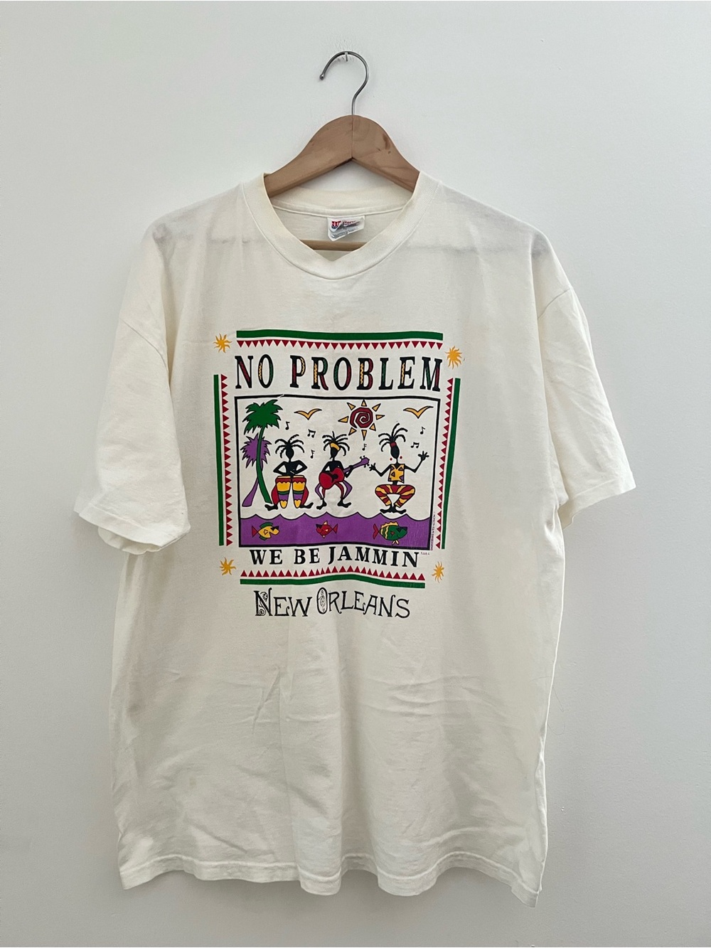 Vintage 90s No Problem We Be Jammin' New Orleans Graphic Tee